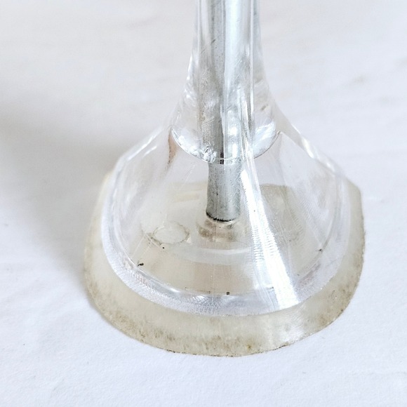 Fashion Nova Eiffel Heel Glass Slipper Transparent Silver Womens Sz 10 - Sh658.2 - Picture 6 of 9